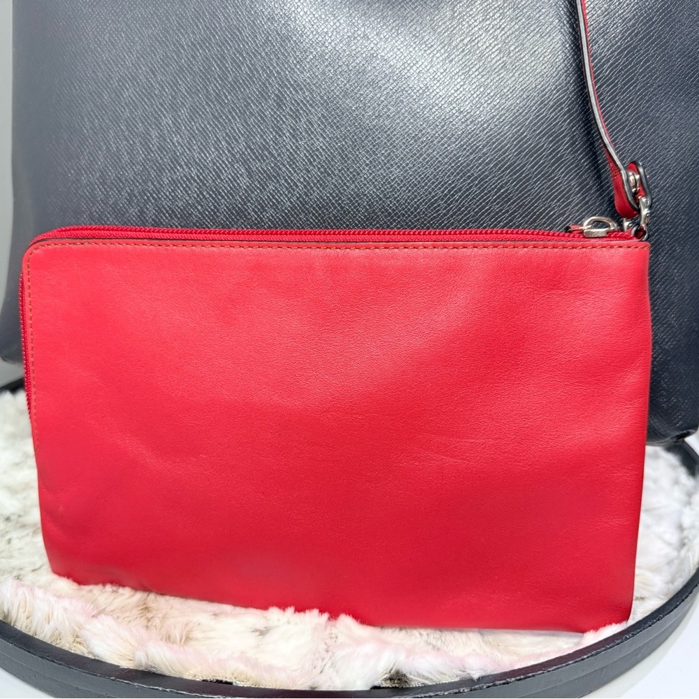 Coach blue and red coated canvas reversible Tote Bag - Picture 14 of 16